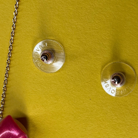 Glinda butterfly Swarovski rose gold plated necklace and earring set wicked - Picture 7 of 13